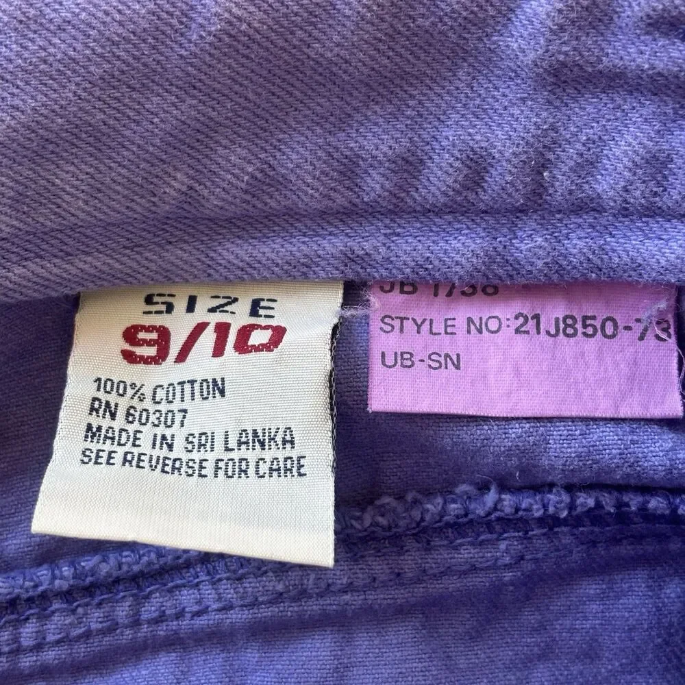 Vintage Unionbay Womens Long Shorts 9/10 24 Purple Denim 90s Bermuda Jorts Baggy